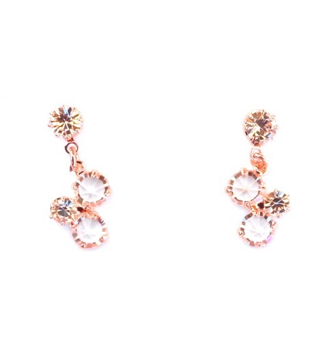 náušnice pecky s krystalovým přívěskem