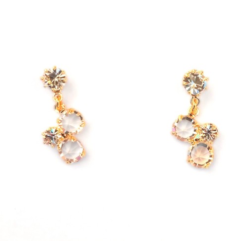 náušnice pecky s krystalovým přívěskem