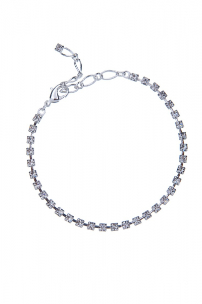 štrasový náramek, stříbrná galvanizace