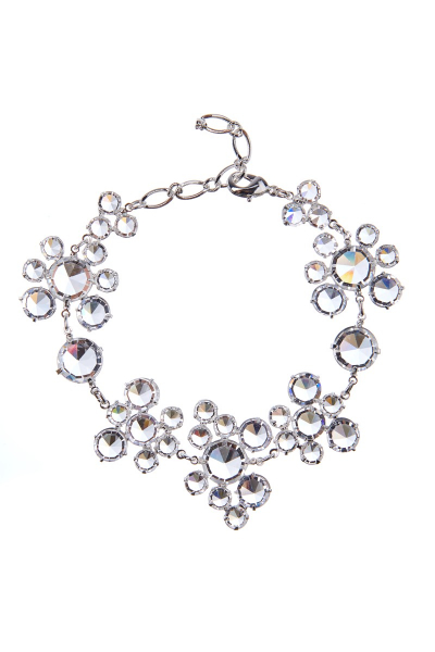 Elegant bracelet made from Czech rhinestones – crystal/silver plated