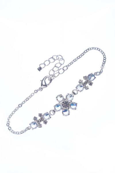 šanelový náramek, stříbrná galvanizace