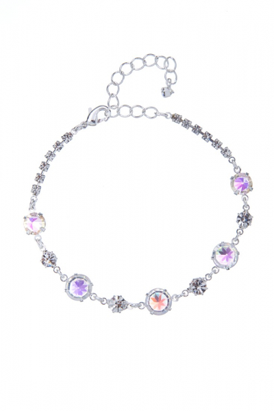 náramek ze štrasových a šanelových kamenů