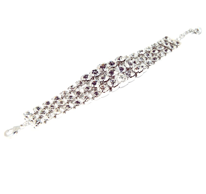 Masivní náramek z českých broušených kamenů