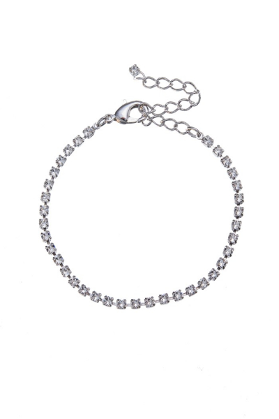 Jemný štrasový náramek ze šatonů v barvě kříštál