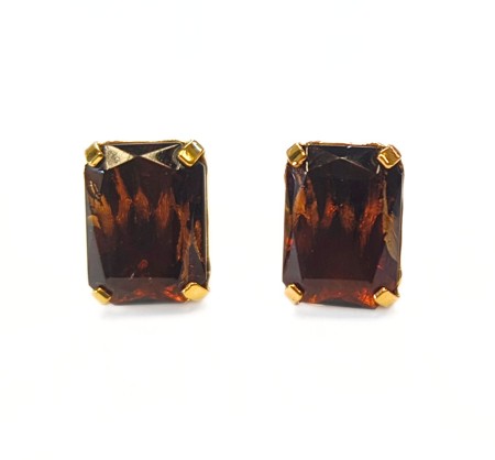 Elegantní manžetový knoflík s ručně vyráběným skleněným kamenem