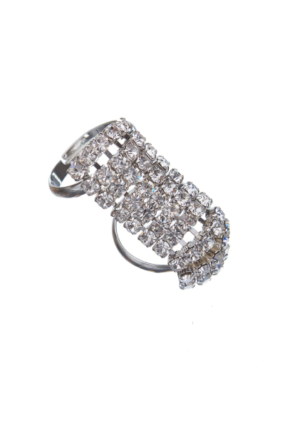 Štrasový prsten - dvojprstýnek