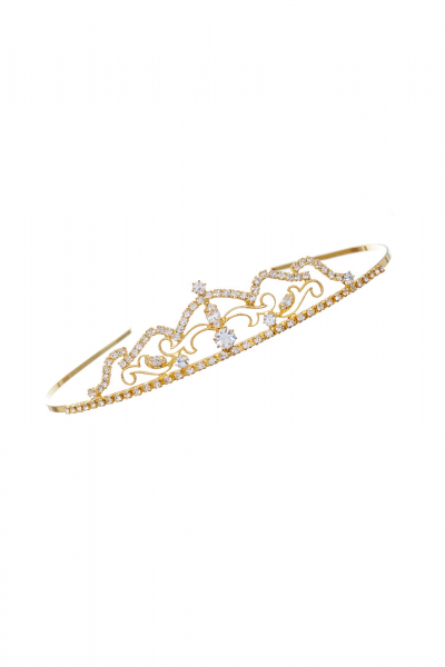 wedding tiara crystal / gold