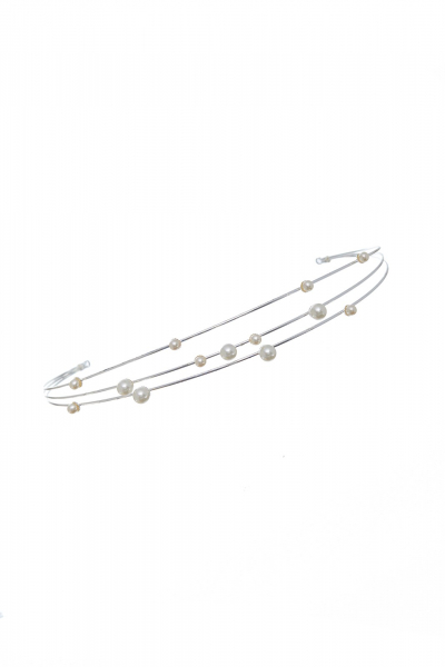 wedding tiara, white pearl