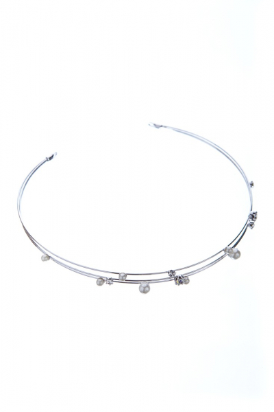 Jednoduchá čelenka s krystalky a perličkami