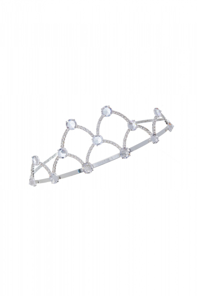 wedding tiara crystal / silver plated