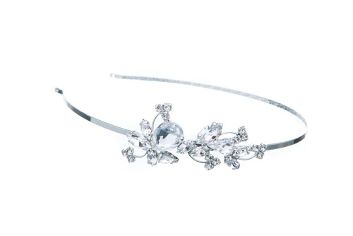 Svatební čelenka s asymetrickým motivem