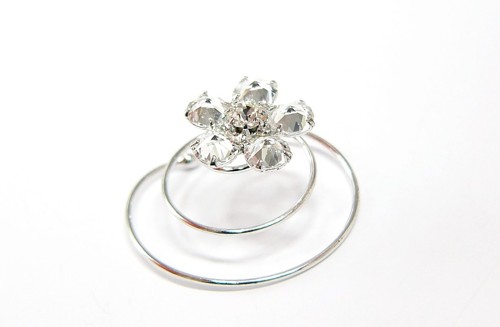 Vlasový šnek, Swarovski crystal component, krystal / rhodiový pokov