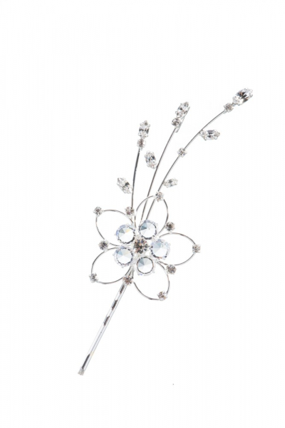 exklusivní vlasový doplněk, krystal / stříbrná galvanizace