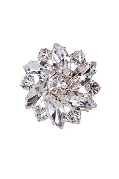 Kulatá krystalová brož