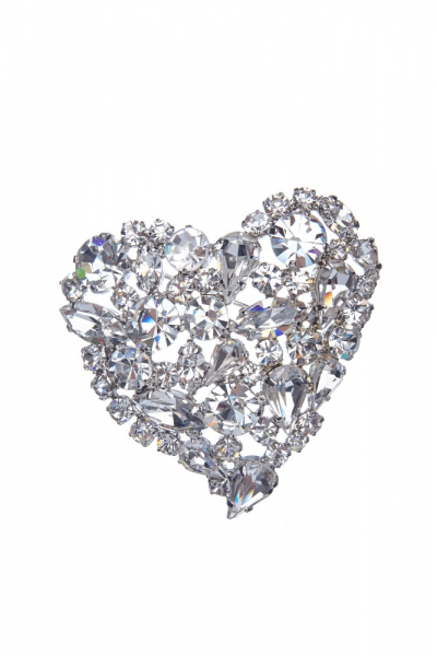 brož krystalové srdce