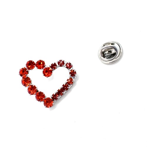 Brož srdce oranžové