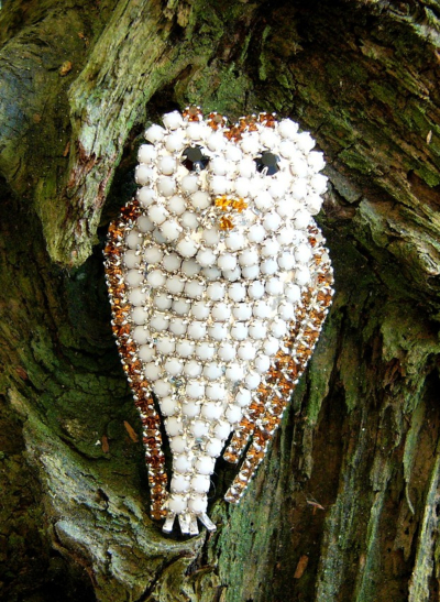 Brož – krystalová sova