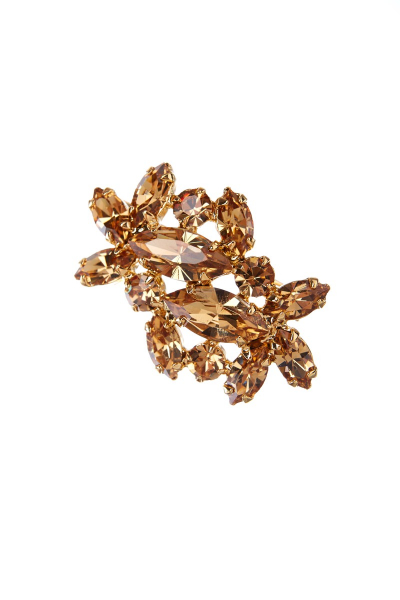 Elegant brooch, topaz