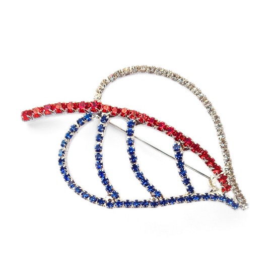 Brož – krystalový lipový list trikolora