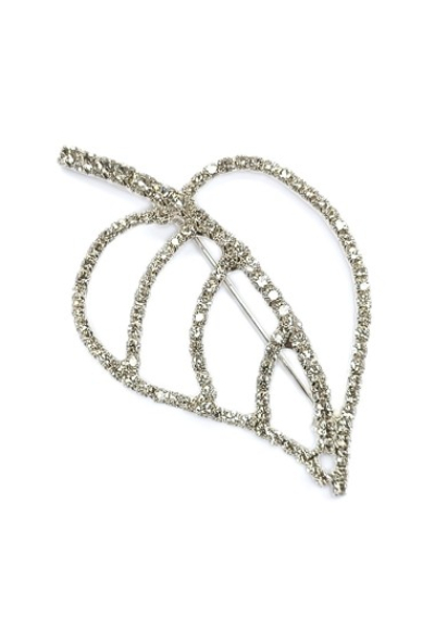 Brooch – Crystal Linden Leaf