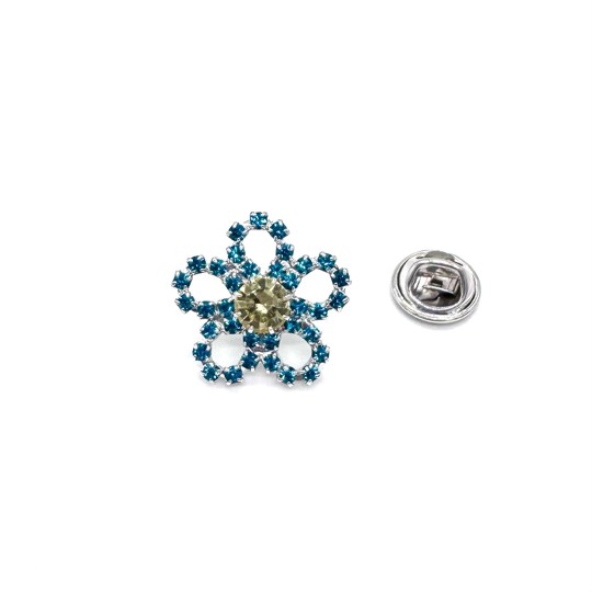 Brož / pin štrasová kytička