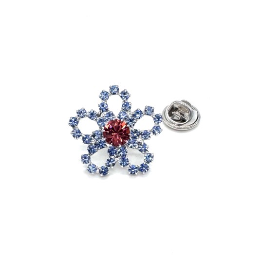 Brož / pin štrasová kytička