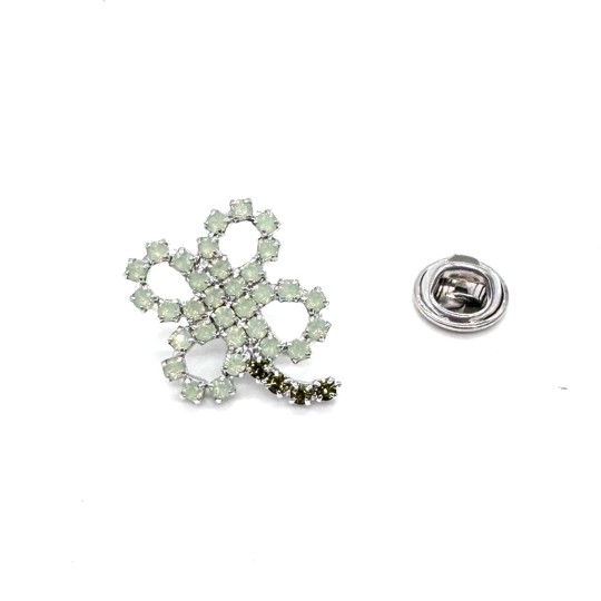 Brož / pin čtyřlístek pro štěstí