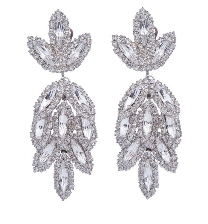 Extra Bold Crystal Clip-On Earrings