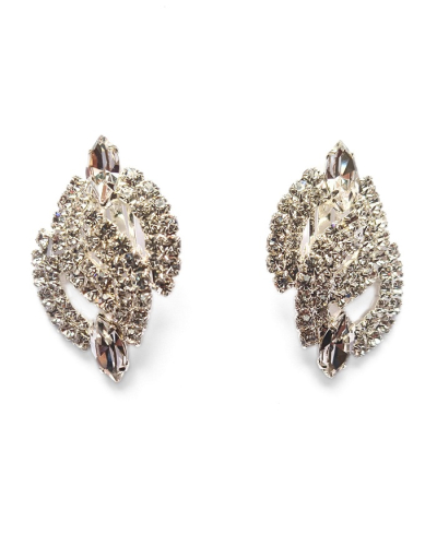 výrazné štrasové náušnice klipsny