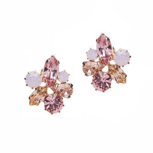 Pink earrings on a stud / pin