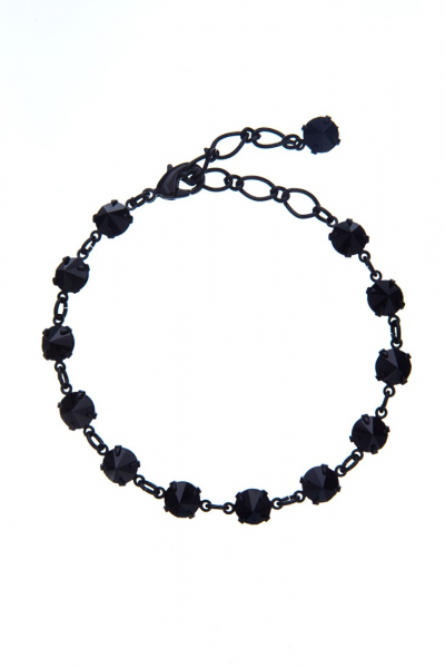 Bracelet made from Czech rhinestones - jet black