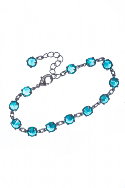 elegantní křišťálový náramek, paladium