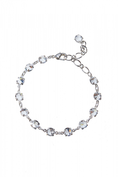 elegantní křišťálový náramek, stříbrná galvanizace