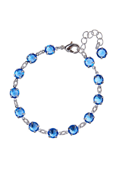 Elegantní křišťálový náramek, stříbrná galvanizace