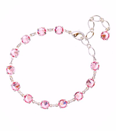 Krystalový náramek - rose růžová