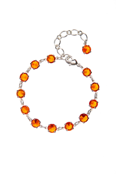krystalový náramek v barvě hyacinth  oranžová