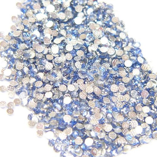 extra růže hotfix, nažehlovací, balení 144 ks, 2 mm, světlý safír