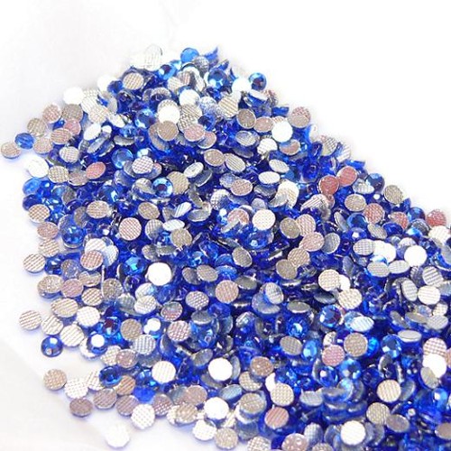 extra růže hotfix, nažehlovací, balení 144 ks, 4 mm, safír