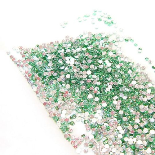 extra růže hotfix, nažehlovací, balení 144 ks, 4 mm, peridot