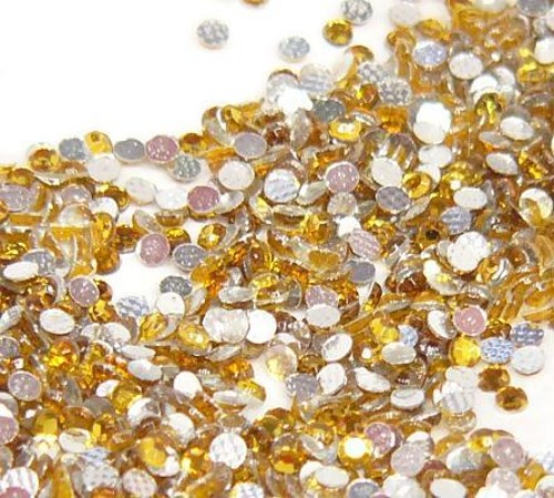 extra růže hotfix, nažehlovací, balení 144 ks, 4 mm, topaz