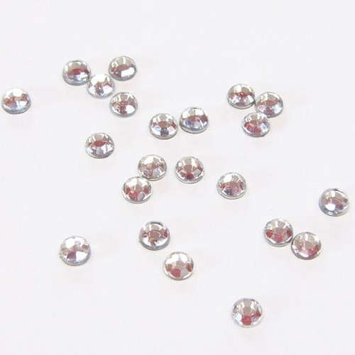 extra růže hotfix, nažehlovací, balení 144 ks, 4 mm, krystal