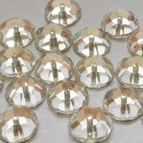 píchané “loch” extra růže - našívací kamínky, balení 144ks,  8mm