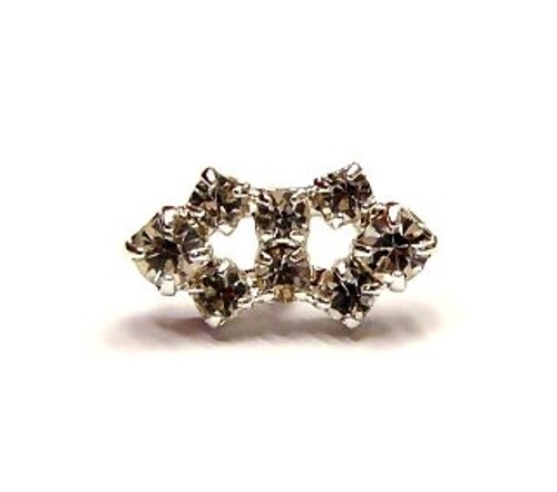 štrasový knoflík, galvanizace: stříbrná galvanizace