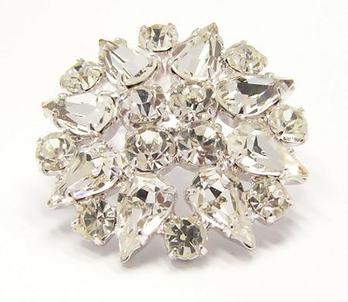 štrasový knoflík, galvanizace: stříbrná galvanizace