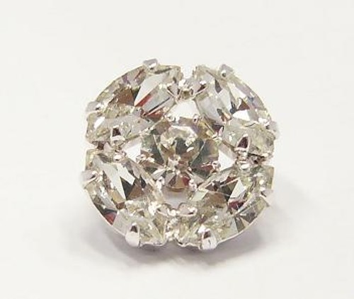 štrasový knoflík, galvanizace: stříbrná galvanizace