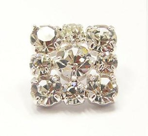 štrasový knoflík, galvanizace: stříbrná galvanizace