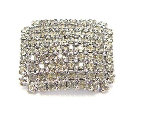 štrasový knoflík, galvanizace: rodium