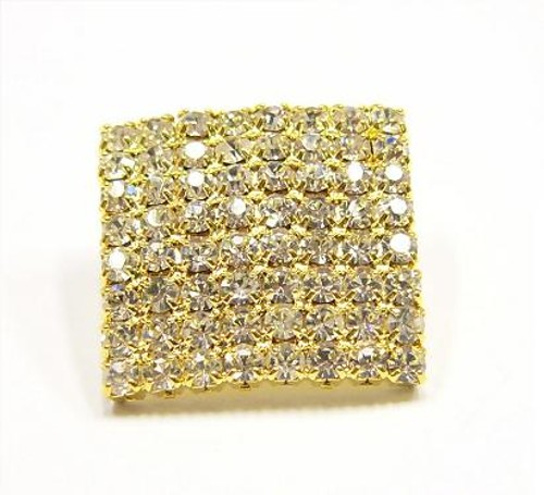 štrasový knoflík, galvanizace: zlatá galvanizace