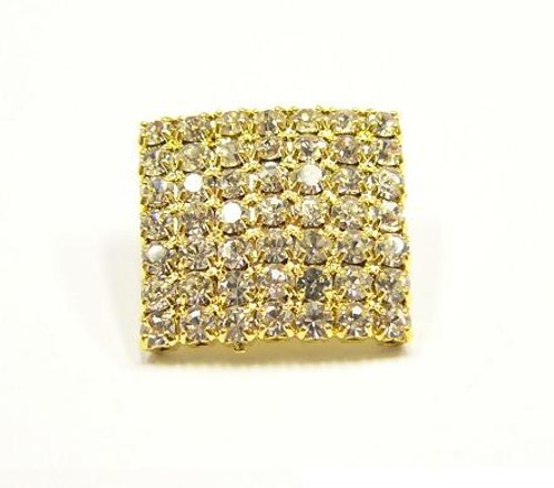 štrasový knoflík, galvanizace: zlatá galvanizace