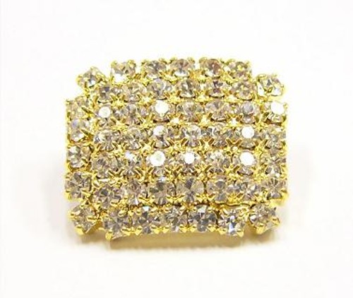 štrasový knoflík, galvanizace: zlatá galvanizace